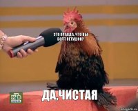 Это правда ,что вы болт петушок? Да,чистая