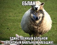 еблан единственный больной латентный анальный наебщик!