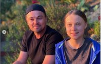 Создать мем Грета и Дикаприо