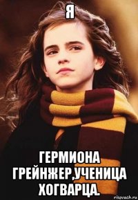 я гермиона грейнжер,ученица хогварца.