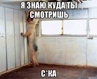 я знаю куда ты смотришь с*ка