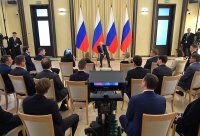 Создать мем Путин Встреча с бизнесом 26-03-2020