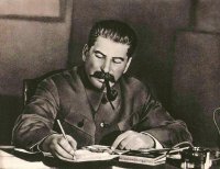 Создать мем Сталин пишет указы