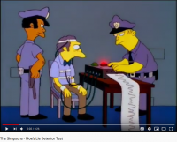 Создать мем The Simpsons - Moes Lie Detector Test