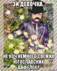 эй девочка.. не хоч немного свежих югославских вафелек?