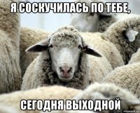 я соскучилась по тебе, сегодня выходной