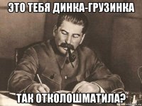 это тебя динка-грузинка так отколошматила?