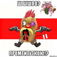 ш шшоо? промтитуткою!?