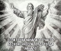  если точка начала это часть бесконечности то где тогда начало
