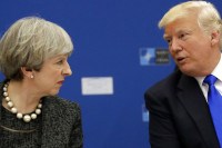 Создать мем Тереза и трамп