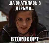 ща скатилась в дерьмо... второсорт