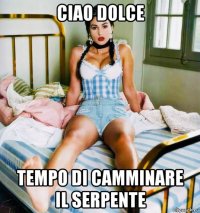 ciao dolce tempo di camminare il serpente