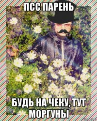 псс парень будь на чеку, тут моргуны
