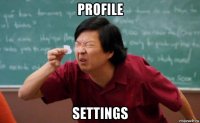 profile settings
