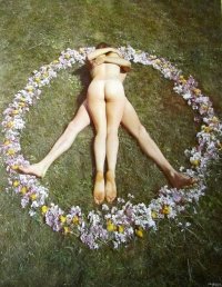 Создать мем Hippie Love