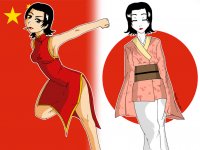 Создать мем Japan and China