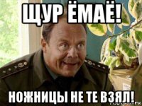 щур ёмаё! ножницы не те взял!