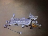 Создать мем Кот алкоголик