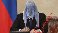 Создать мем Кролик