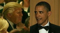 Создать мем Трамп и Обама