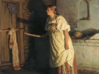 Создать мем Женщина со скалкой в руке