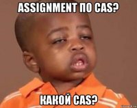 assignment по cas? какой cas?