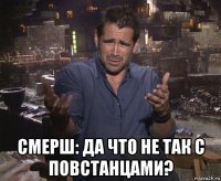  смерш: да что не так с повстанцами?