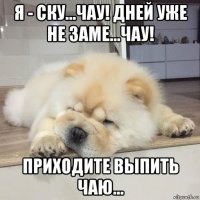 я - ску...чау! дней уже не заме...чау! приходите выпить чаю...