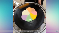 Создать мем Making colored pancakes