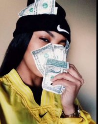 Создать мем Money girl
