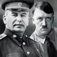 Создать мем Сталин и Гитлер