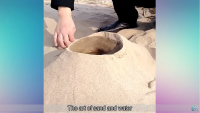 Создать мем The art of sand and water