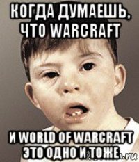 когда думаешь, что warcraft и world of warcraft это одно и тоже