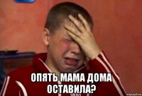  опять мама дома оставила?