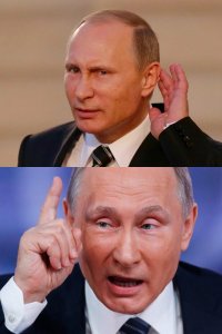 Создать мем Путин прислушивается