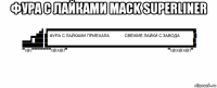 фура с лайками mack superliner 