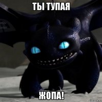 ты тупая жопа!