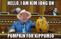 hello, i am kim jong un pumpkin for kippumjo