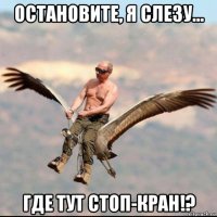 остановите, я слезу... где тут стоп-кран!?