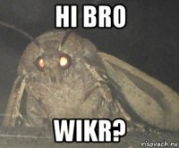 hi bro wikr?