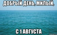 добрый день, милый, с 1 августа