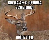 когда аж с ориона услышал жопу лтд