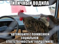 типичный водила "автомобиля с пониженной социальной ответственностью"(каршеринга)