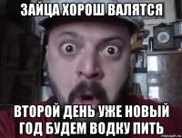 зайца хорош валятся второй день уже новый год будем водку пить