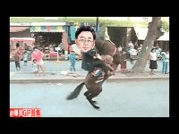 Создать мем Elbegdorj falling off the horse
