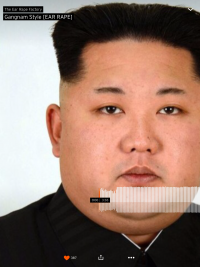 Создать мем Gangnam style ear rape with Kim Jong Un