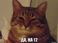  да, на 12