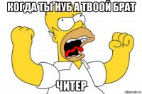 когда ты нуб а твоой брат читер