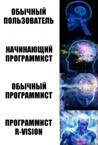 Обычный пользователь Начинающий программист Обычный программист Программист R-Vision