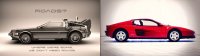 Создать мем DeLorean vs Testarossa